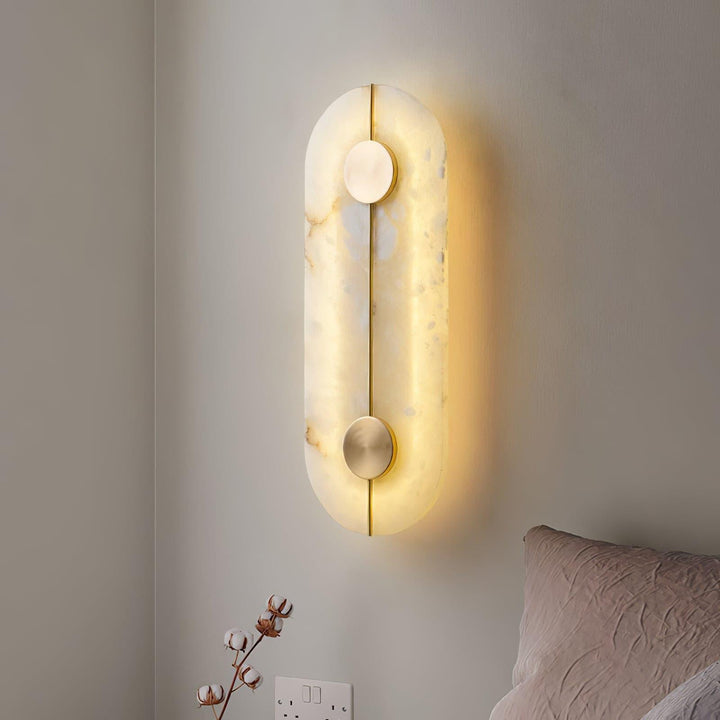 Artystyczna Lampa Ścienna z Alabastru