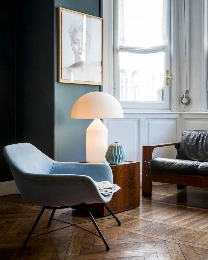 Szklana lampa stołowa Dorsey w kształcie grzyba