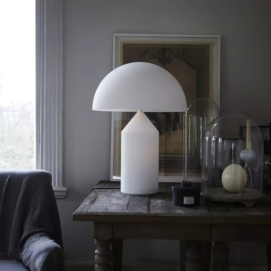Szklana lampa stołowa Dorsey w kształcie grzyba