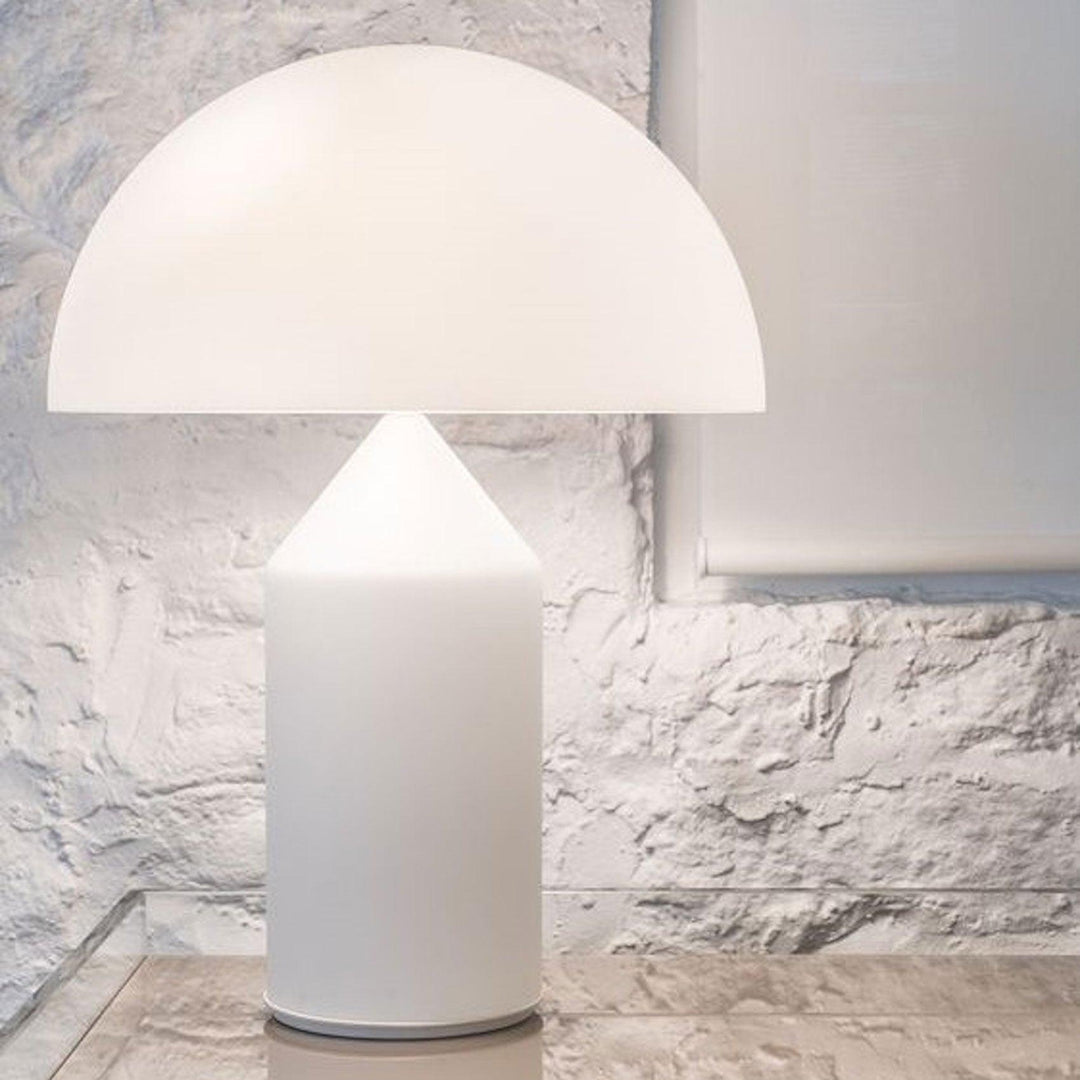 Szklana lampa stołowa Dorsey w kształcie grzyba