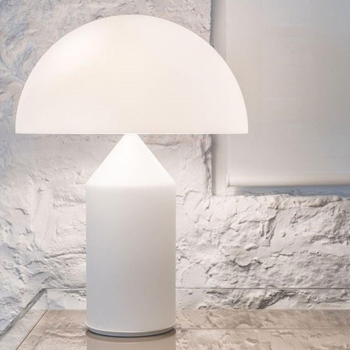 Szklana lampa stołowa Dorsey w kształcie grzyba