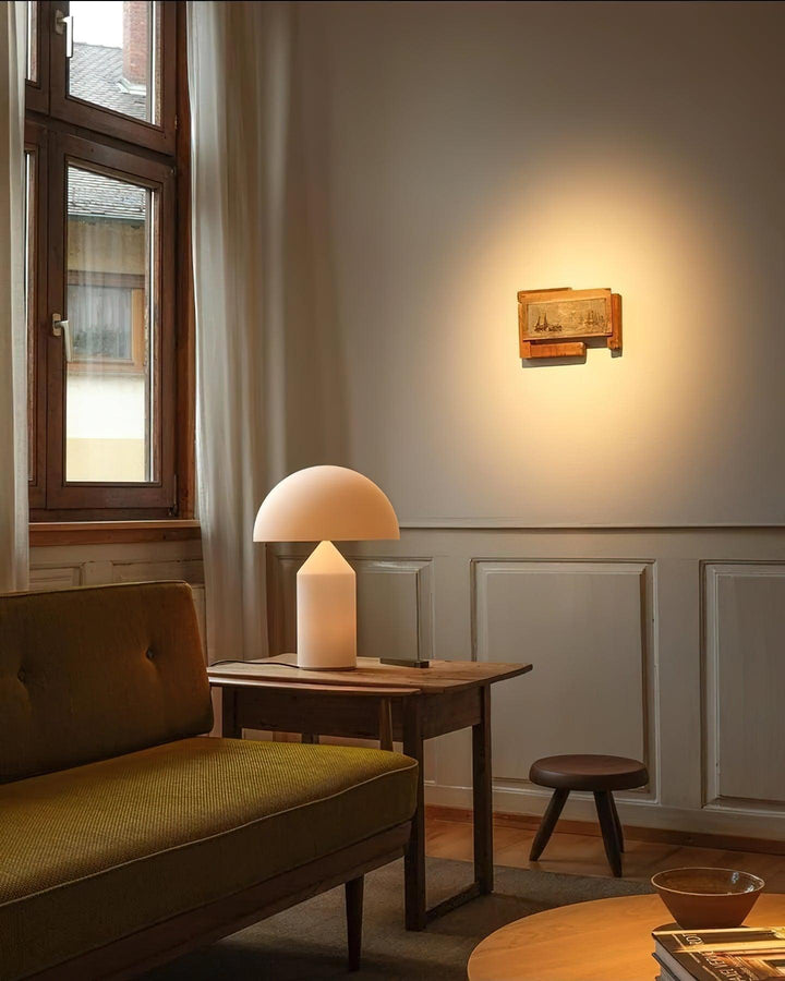 Szklana lampa stołowa Dorsey w kształcie grzyba