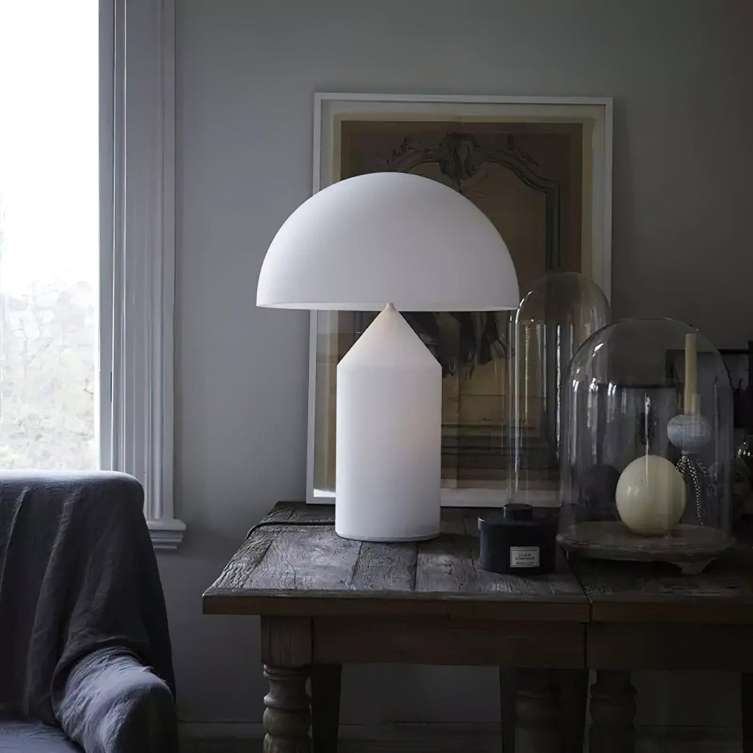 Szklana lampa stołowa Dorsey w kształcie grzyba
