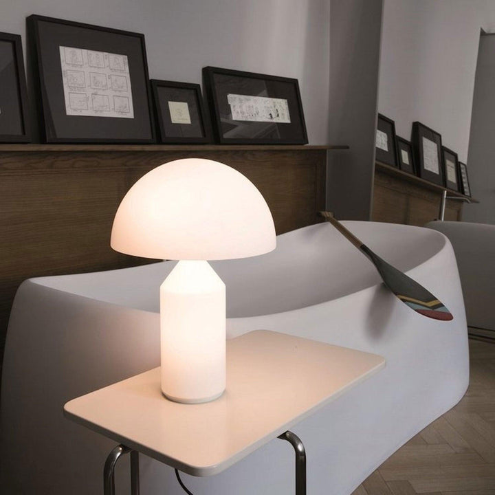 Szklana lampa stołowa Dorsey w kształcie grzyba