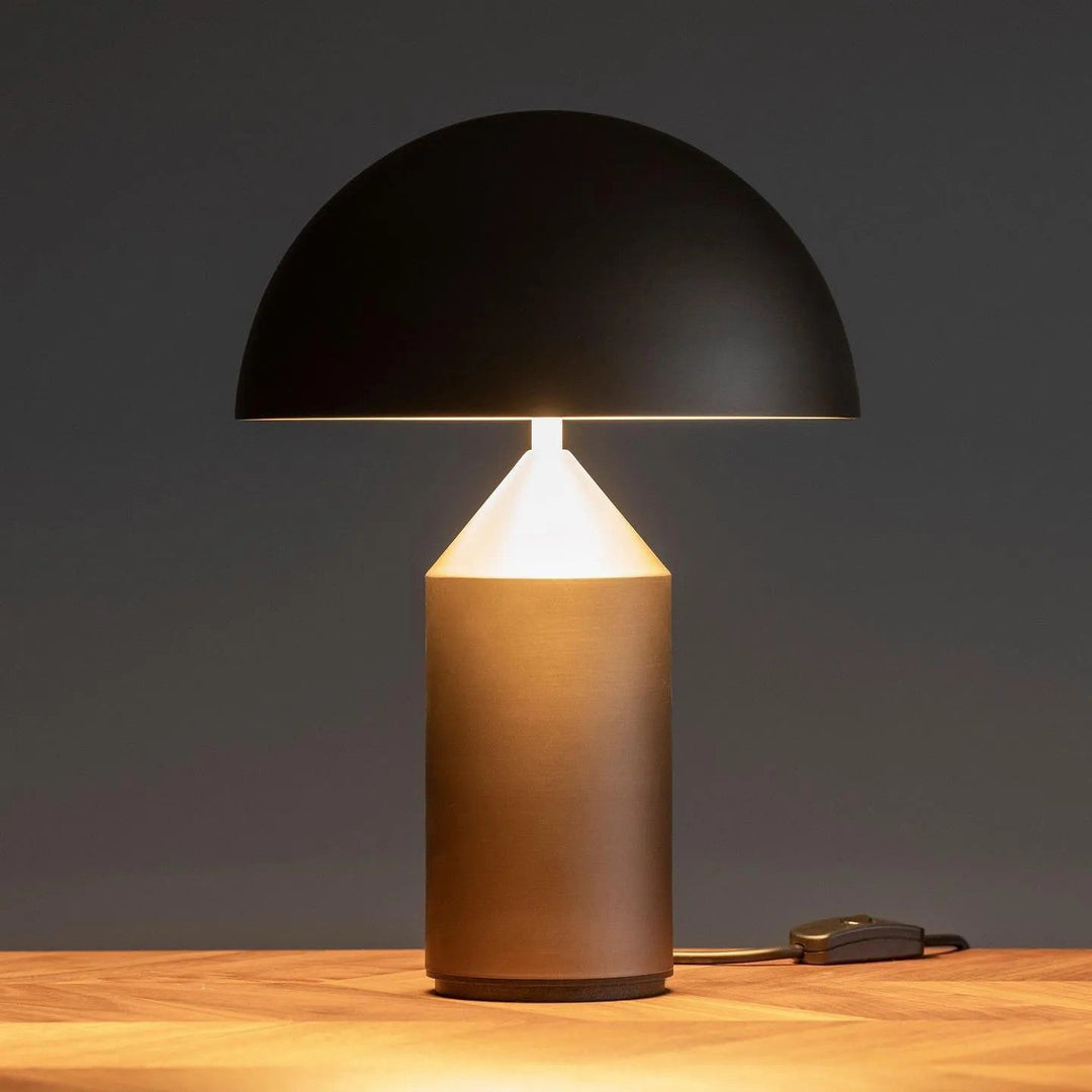 Mosiężna lampa stołowa Dorsey w kształcie grzyba