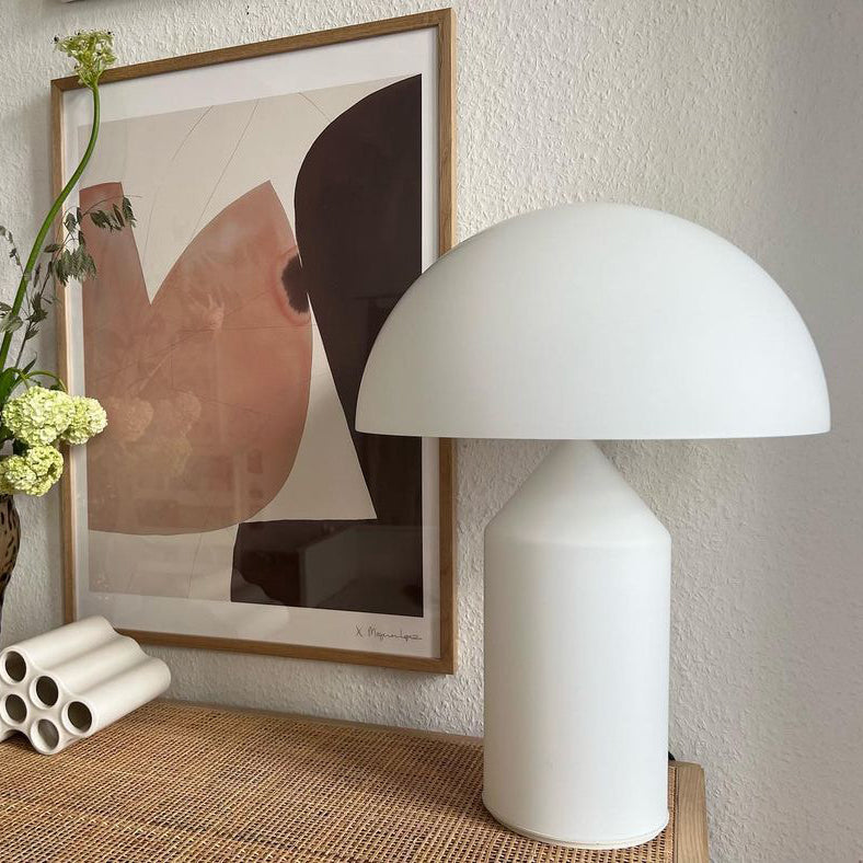 Mosiężna lampa stołowa Dorsey w kształcie grzyba