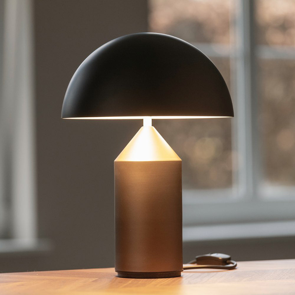 Mosiężna lampa stołowa Dorsey w kształcie grzyba