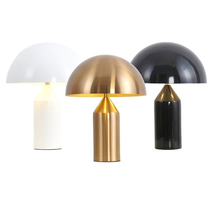 Mosiężna lampa stołowa Dorsey w kształcie grzyba