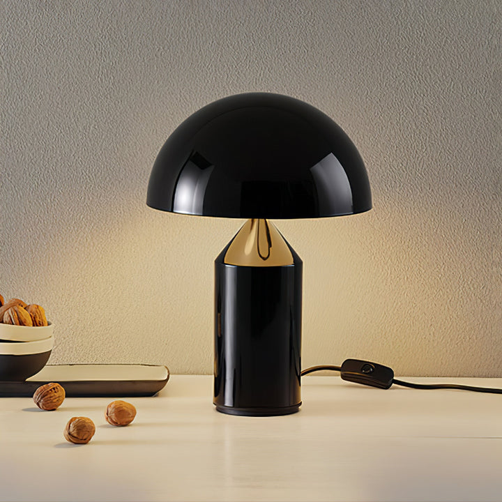 Mosiężna lampa stołowa Dorsey w kształcie grzyba