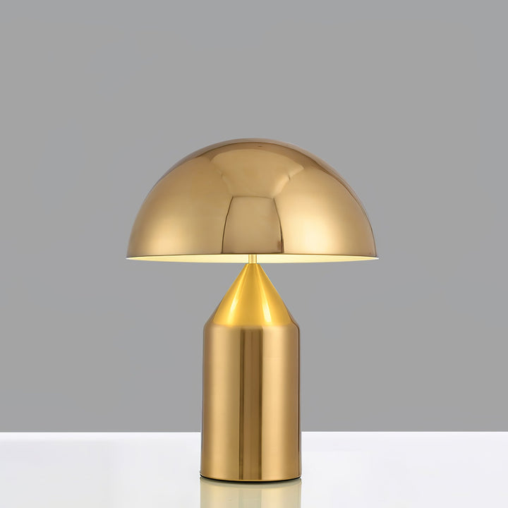 Mosiężna lampa stołowa Dorsey w kształcie grzyba