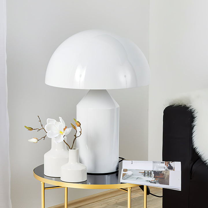 Mosiężna lampa stołowa Dorsey w kształcie grzyba
