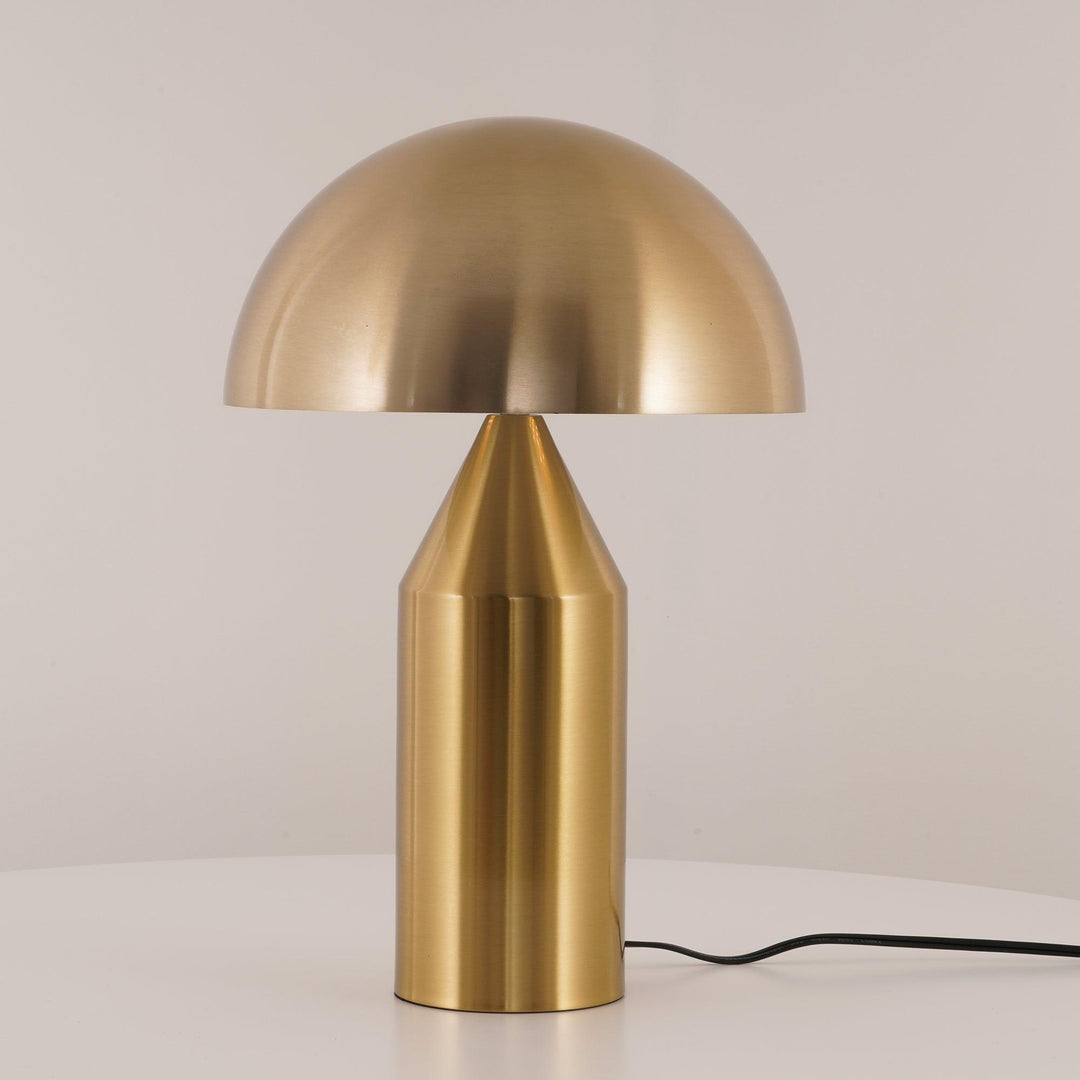 Mosiężna lampa stołowa Dorsey w kształcie grzyba