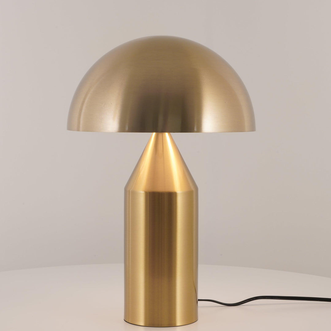 Mosiężna lampa stołowa Dorsey w kształcie grzyba