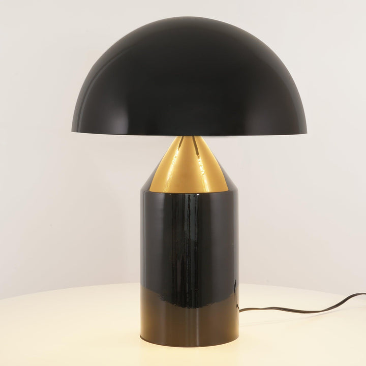 Mosiężna lampa stołowa Dorsey w kształcie grzyba