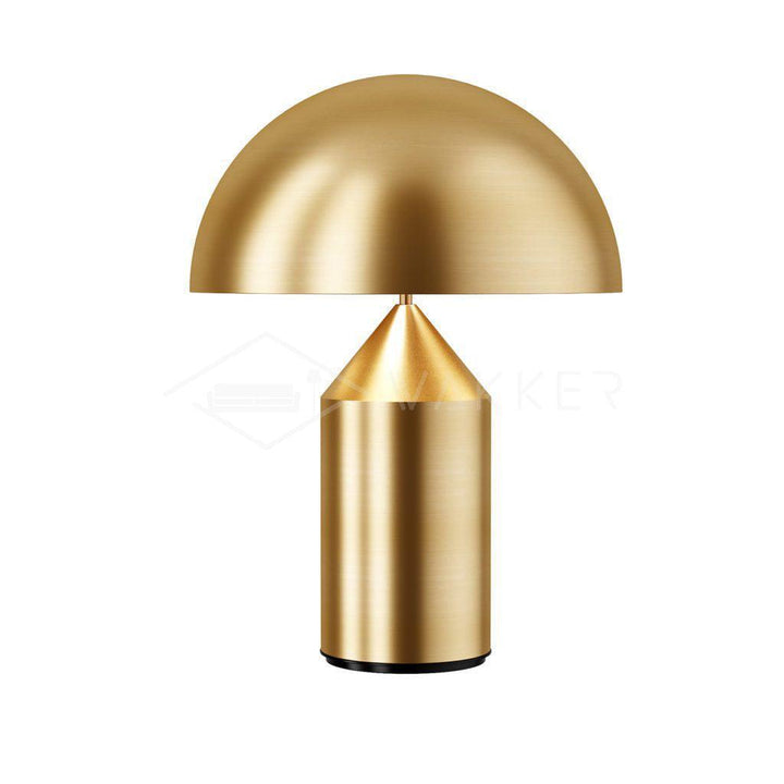 Mosiężna lampa stołowa Dorsey w kształcie grzyba