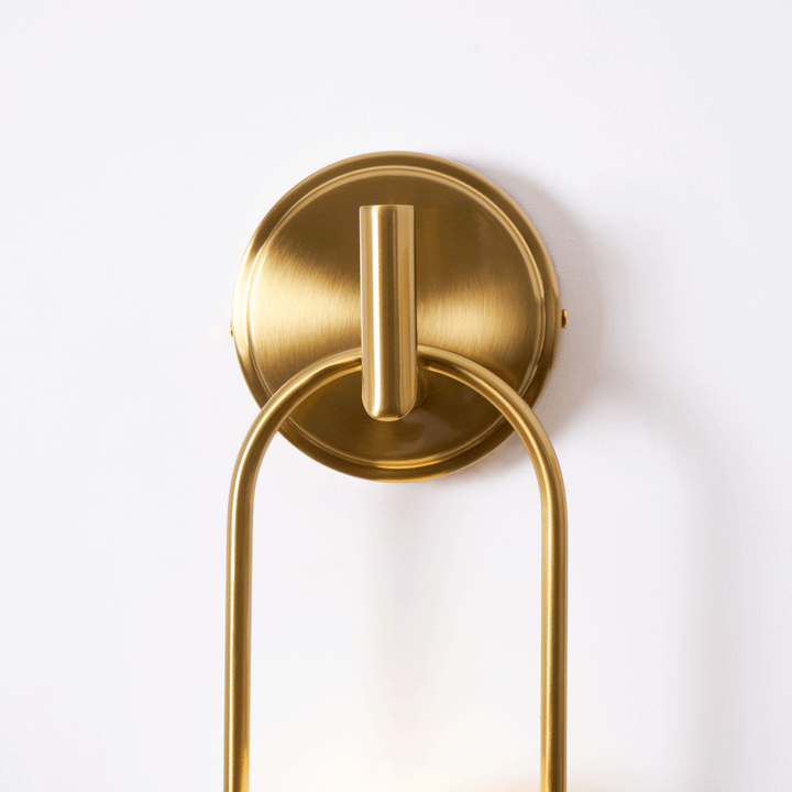Mosiężna lampa ścienna Aurea