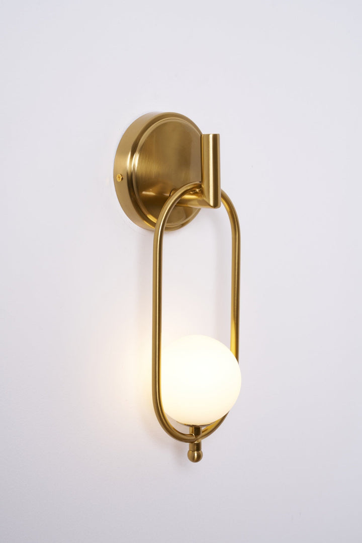 Mosiężna lampa ścienna Aurea