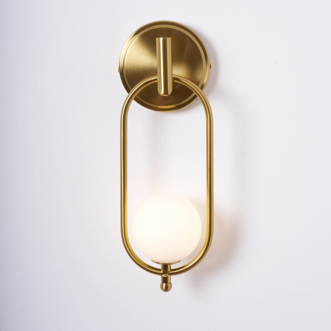 Mosiężna lampa ścienna Aurea