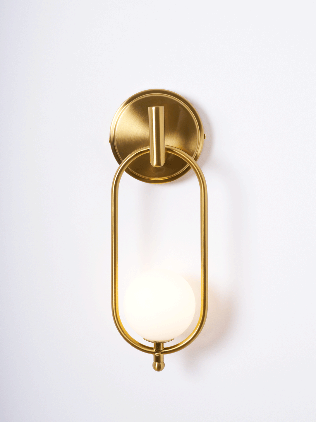 Mosiężna lampa ścienna Aurea
