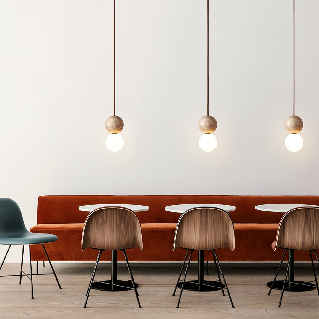 Lampa Wisząca Camille z Travertynu