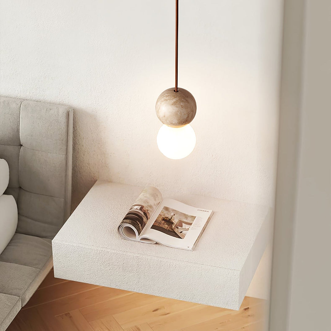Lampa Wisząca Camille z Travertynu