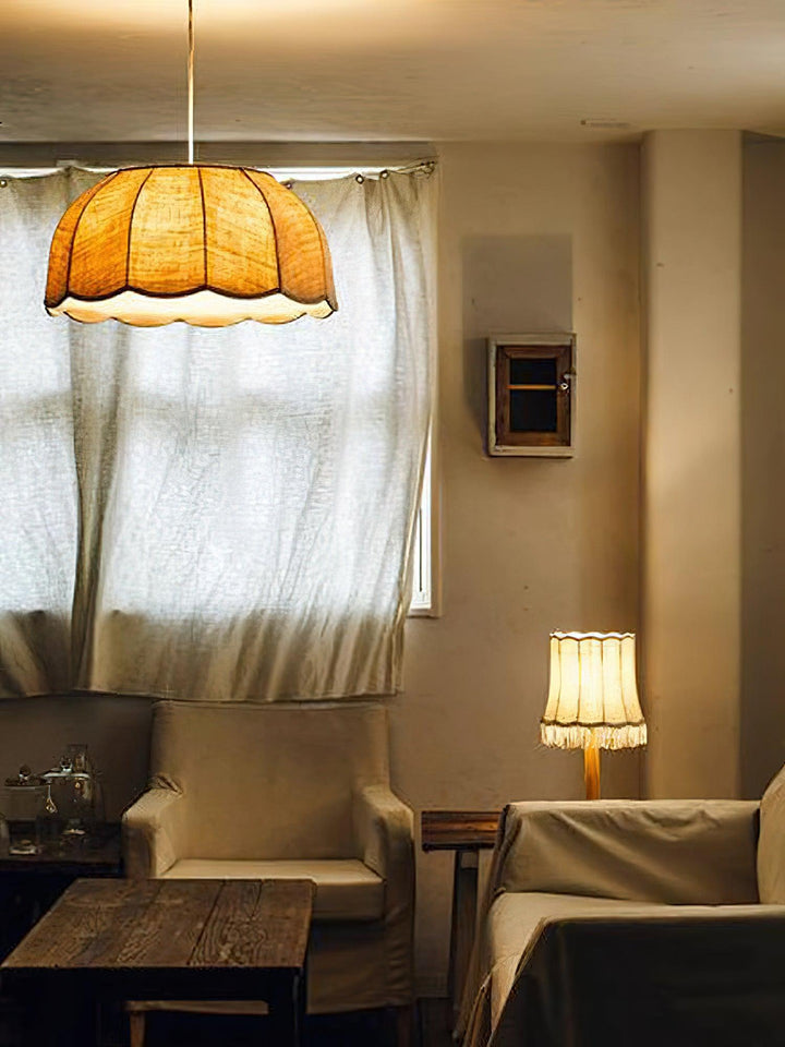 Lampa Wisząca z Liścia Bananowca