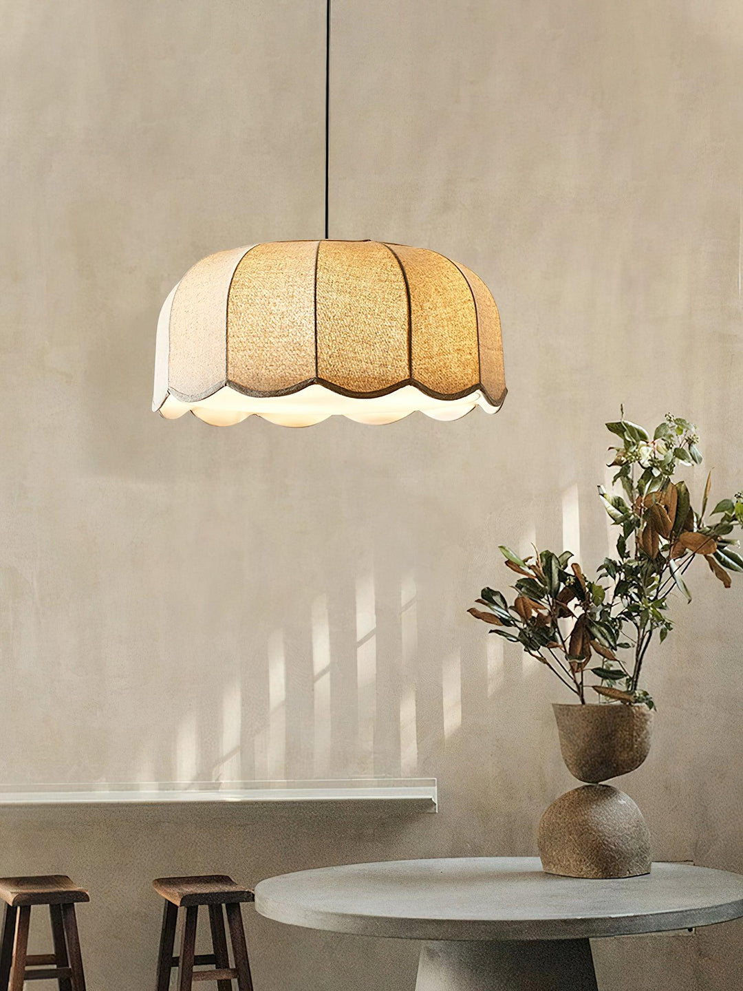 Lampa Wisząca z Liścia Bananowca