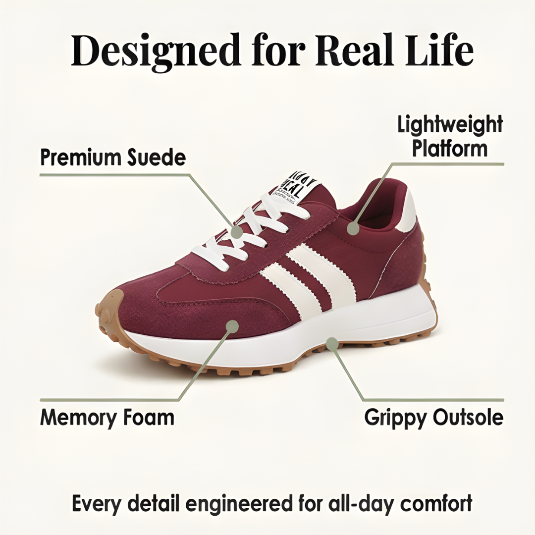 Velora - Retro zamszowe sneakersy dla całodziennych komfortu