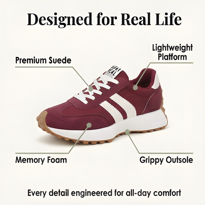Velora - Retro zamszowe sneakersy dla całodziennych komfortu