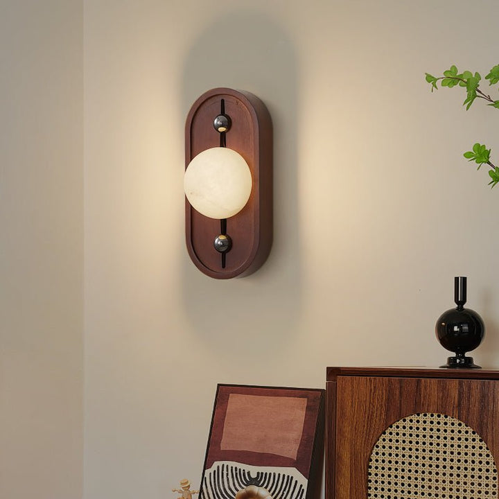 Lampa Ścienna Bezel Alabaster