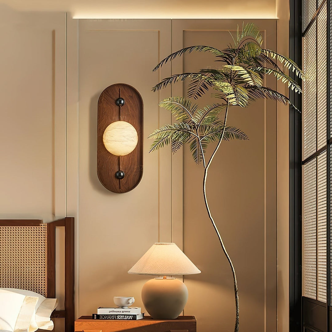 Lampa Ścienna Bezel Alabaster
