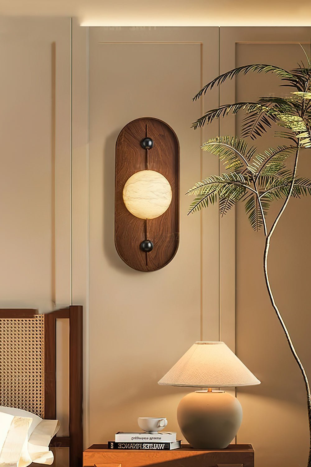 Lampa Ścienna Bezel Alabaster