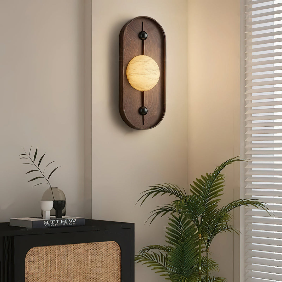 Lampa Ścienna Bezel Alabaster