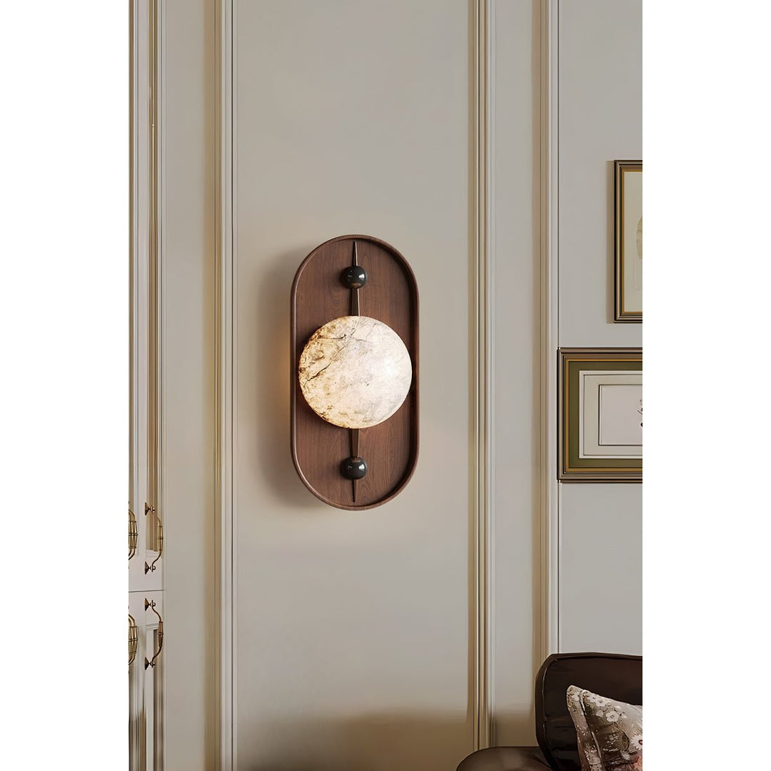 Lampa Ścienna Bezel Alabaster