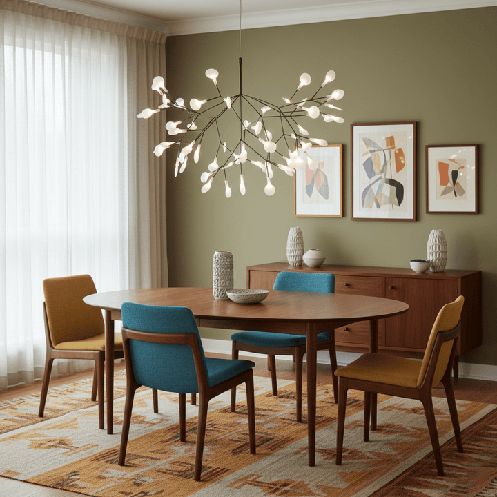 Czarny żyrandol LED Firefly