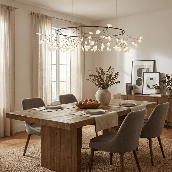 Czarny żyrandol LED Firefly