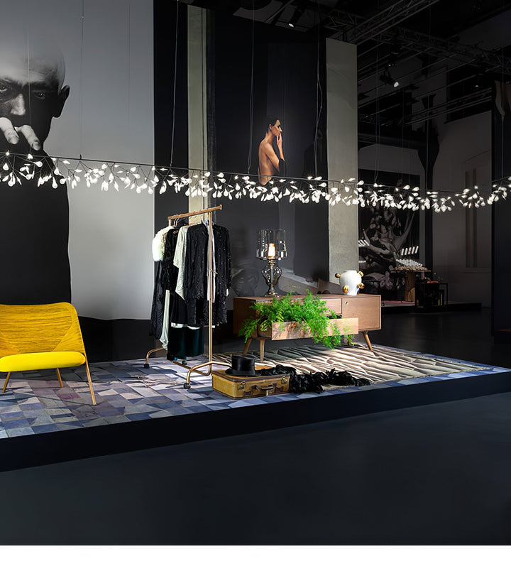 Czarny żyrandol LED Firefly