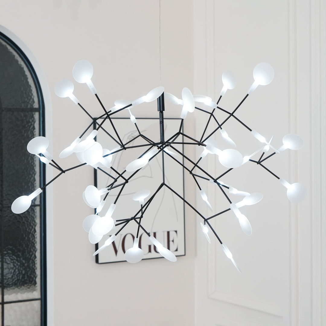 Czarny żyrandol LED Firefly