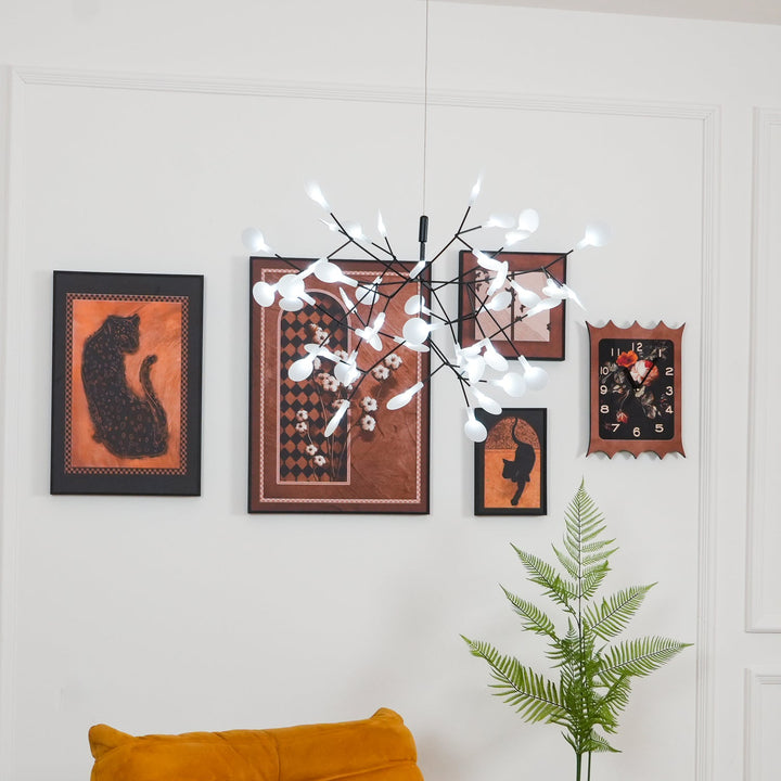 Czarny żyrandol LED Firefly