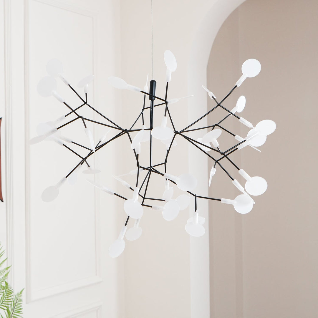 Czarny żyrandol LED Firefly