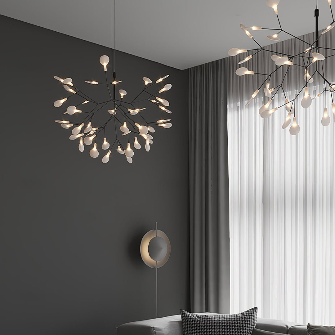 Czarny żyrandol LED Firefly