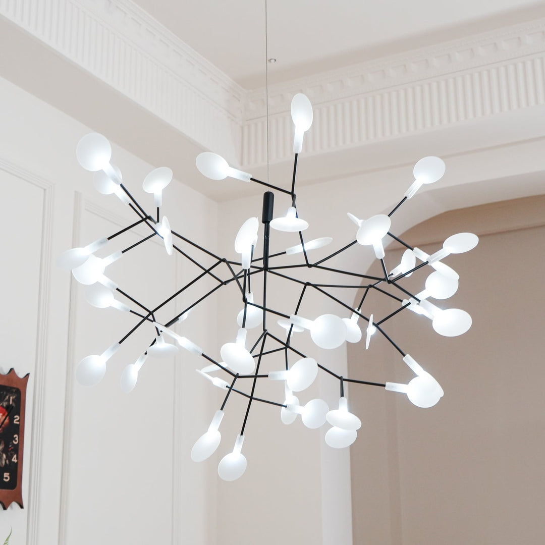 Czarny żyrandol LED Firefly