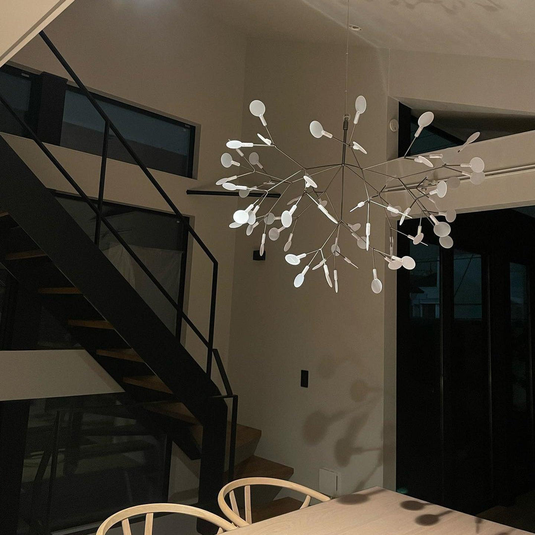 Czarny żyrandol LED Firefly