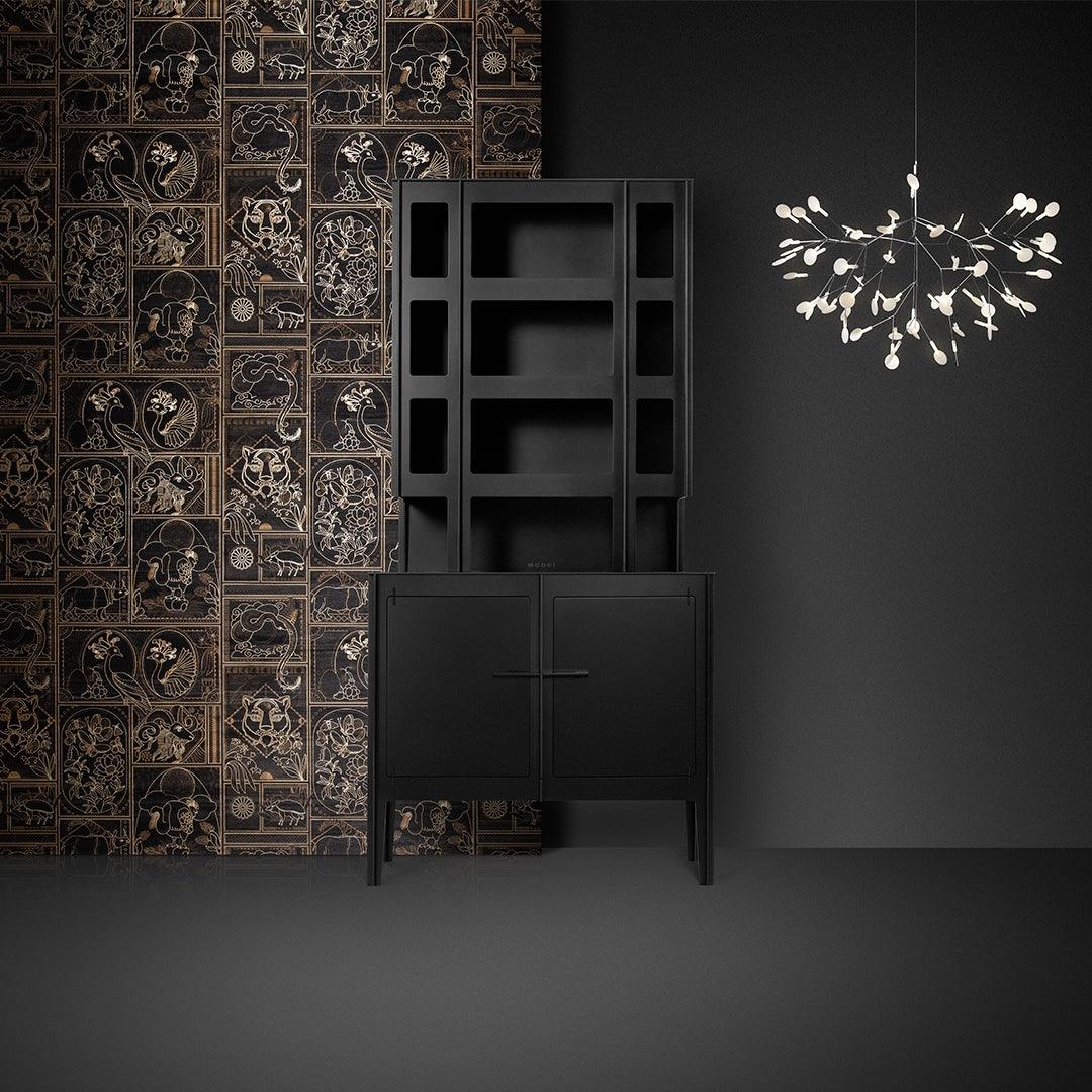 Czarny żyrandol LED Firefly