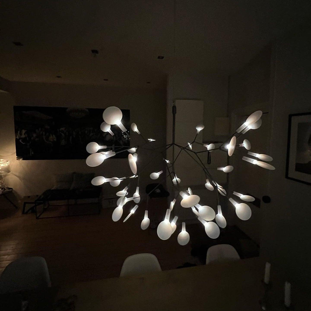 Czarny żyrandol LED Firefly