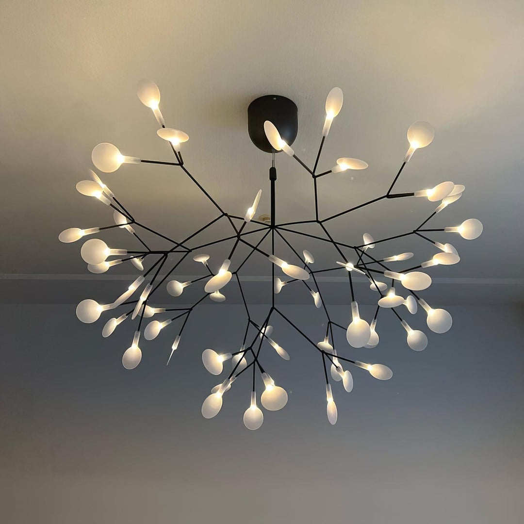 Czarny żyrandol LED Firefly