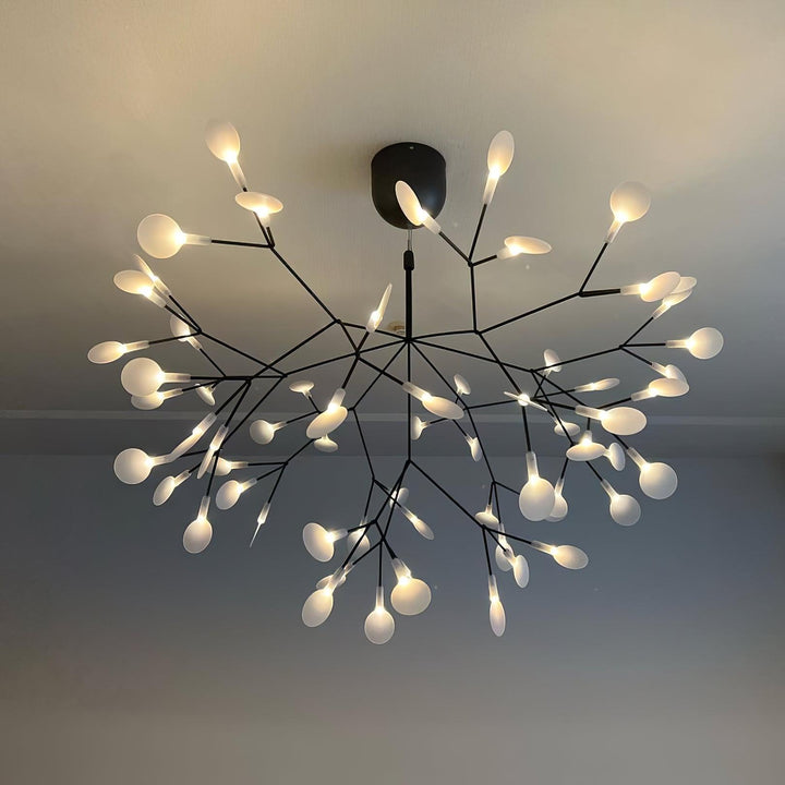 Czarny żyrandol LED Firefly