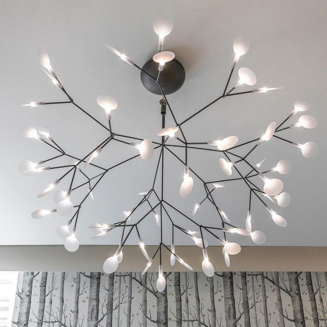 Czarny żyrandol LED Firefly