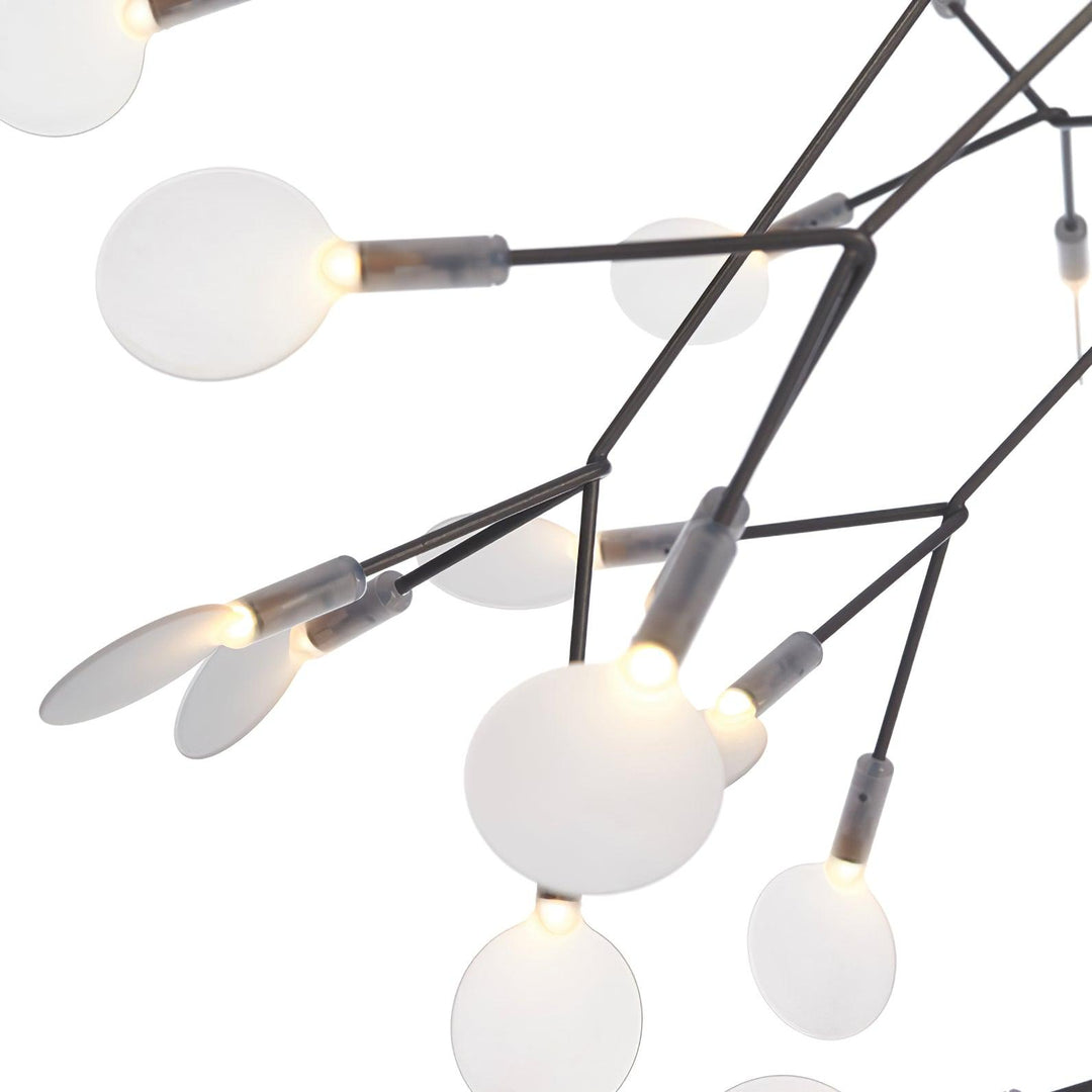 Czarny żyrandol LED Firefly
