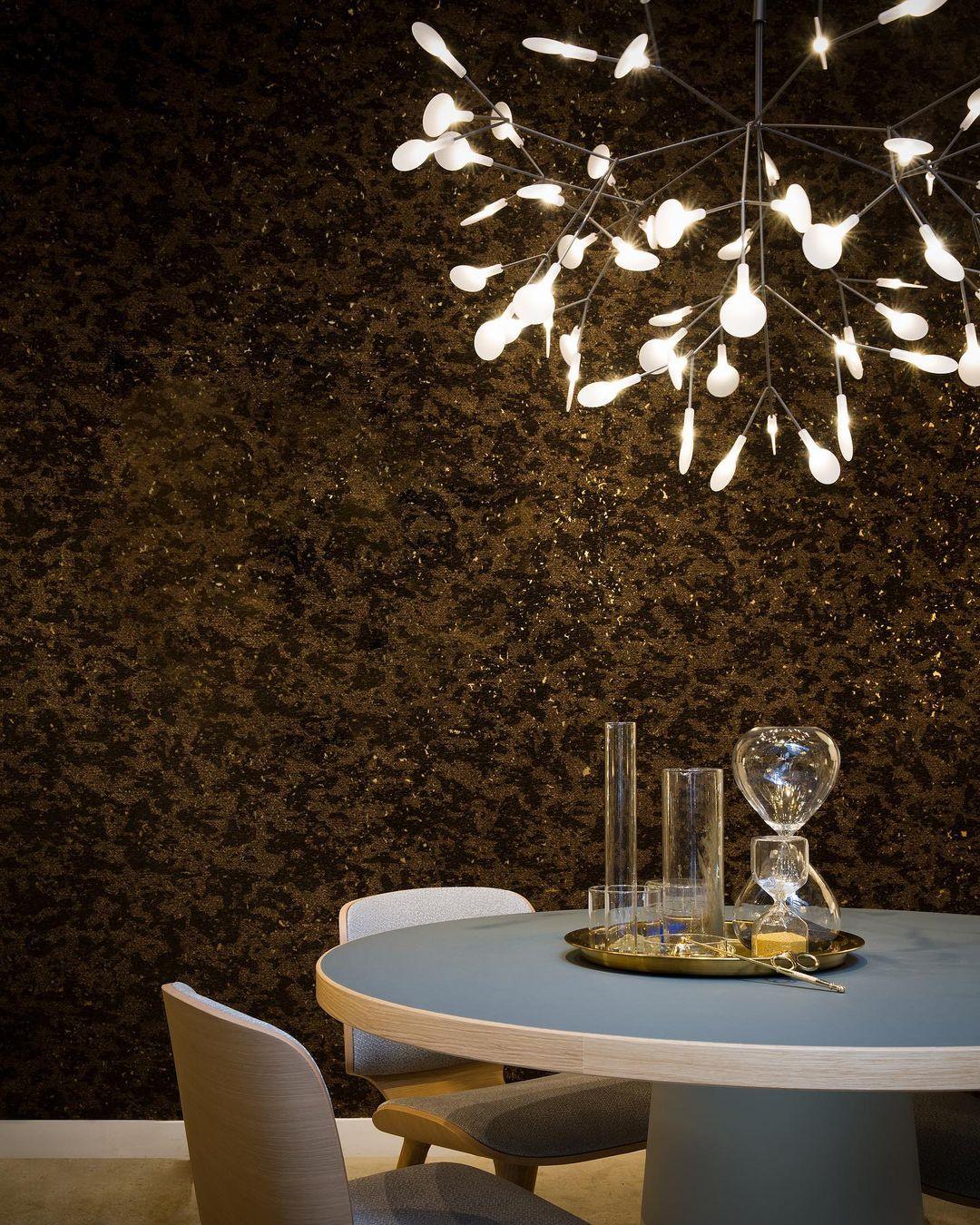Czarny żyrandol LED Firefly